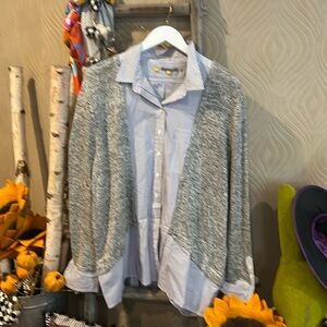 Little yellow button (Anthro) twofer top